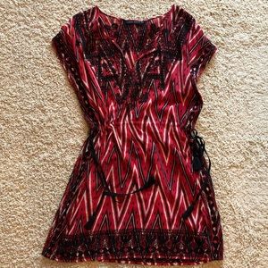 Zara red/black cover-up